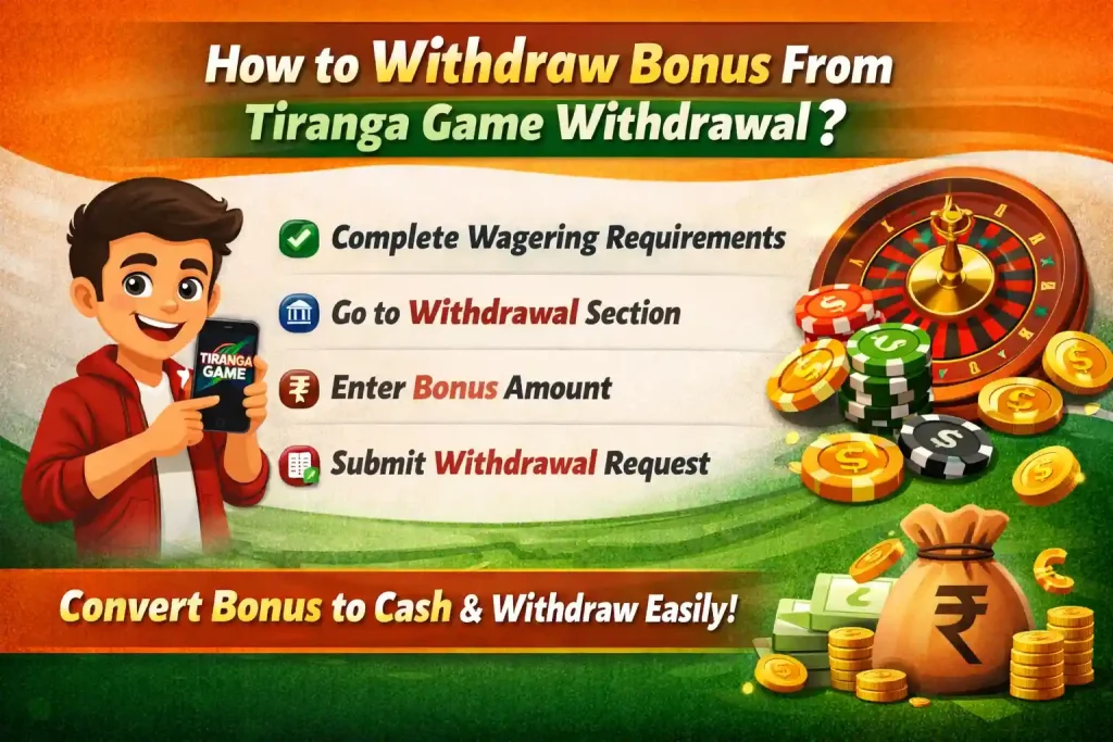 How to Withdraw Bonus From Tiranga Game Withdrawal _
