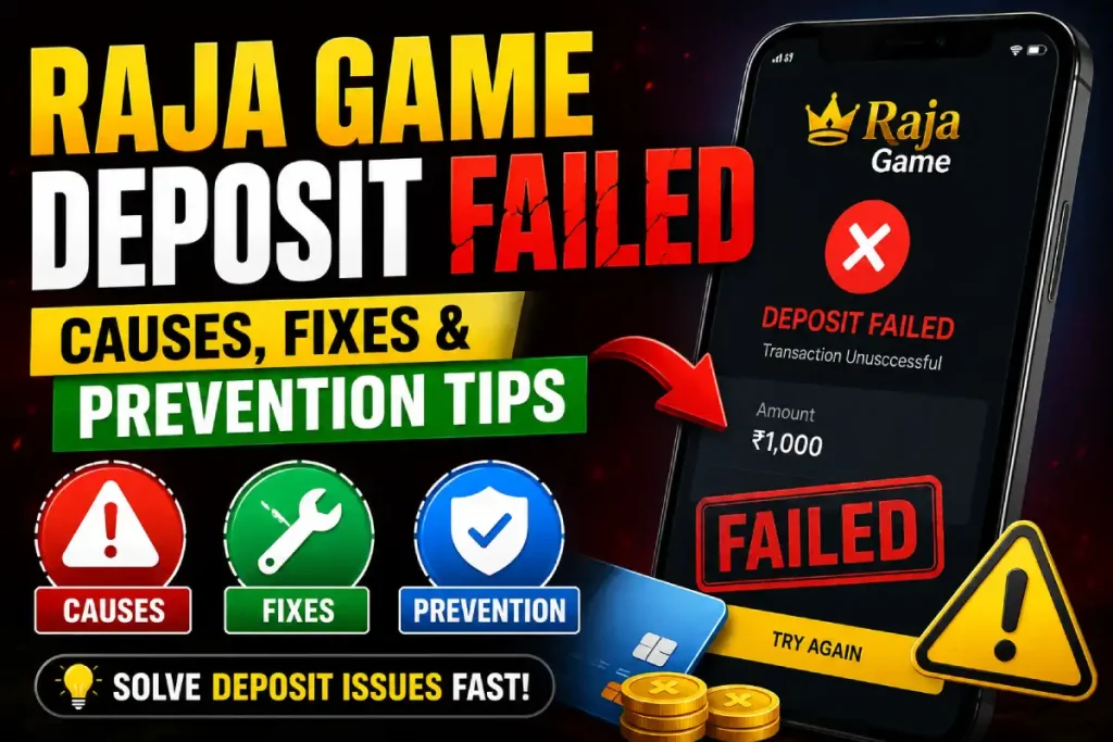 Raja Game Deposit Failed_ Causes, Fixes & Prevention Tips